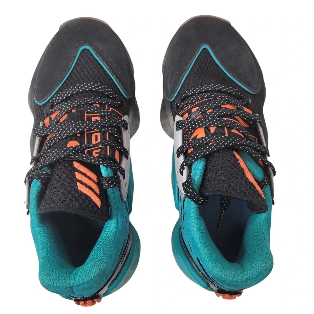 Adidas James Harden Vol. 4 Basketball Shoes Kids Sz‎ 4 Teal Black Orange FW4340